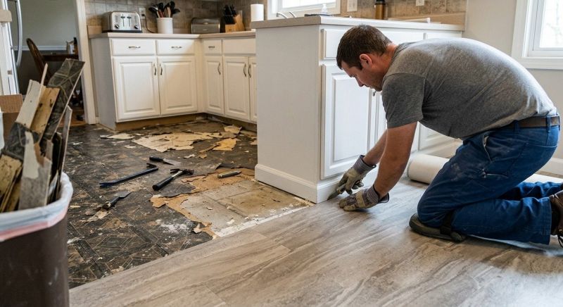 Linoleum Flooring Replacement in Federal Way, WA